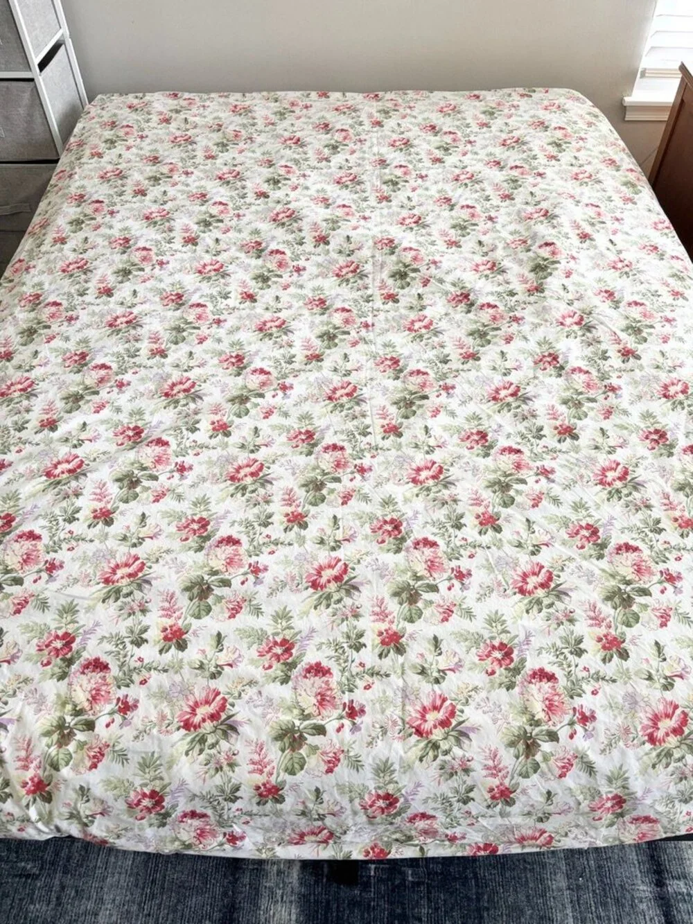 POTTERY BARN 100% Cotton Floral TWIN Duvet